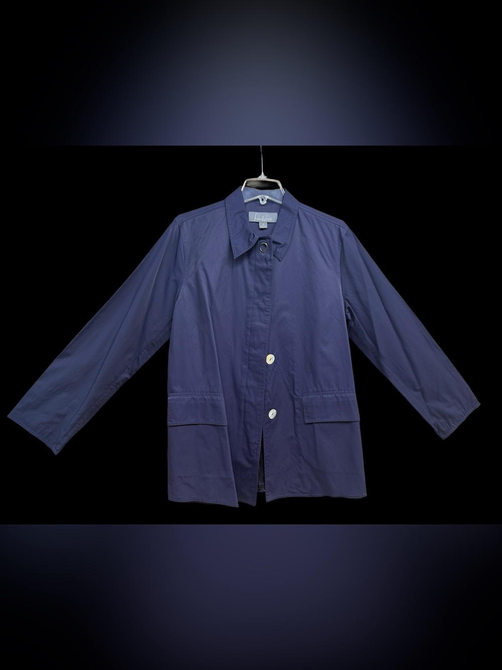 French Coat Paris Midi Trench Rain Jacket Navy Blue